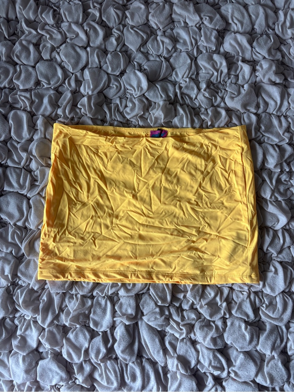 Edikted Yellow Stretch Skirt/Tube Top